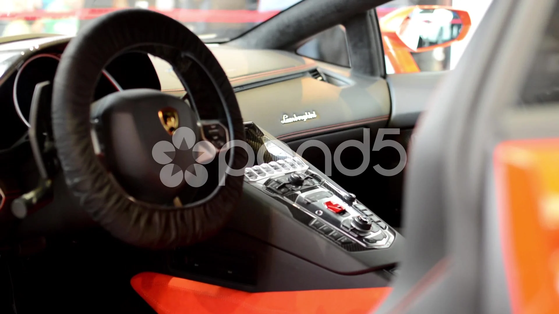 dashboard and wheel, gear(shift) lever -... | Stock Video | Pond5
