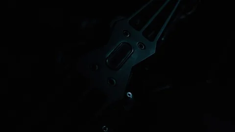 Dashboard of a black motorcycle in a garage Stock-Footage 112653110