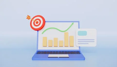 Dashboard business of analytics optimization, Online marketing data analysis 库存插图