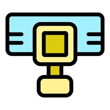 Dashboard camera recording traffic on windshield 스톡 일러스트