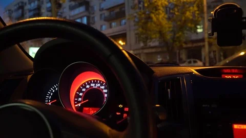 Dashboard in the car close up Video stock 89157903