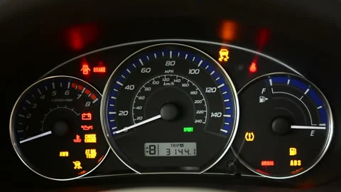 Dashboard in the car Stock Footage 93908679