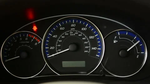 Dashboard in the car Stock Footage 93908994