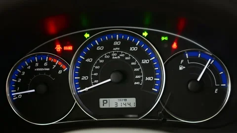 Dashboard in the car Video stock 93909417