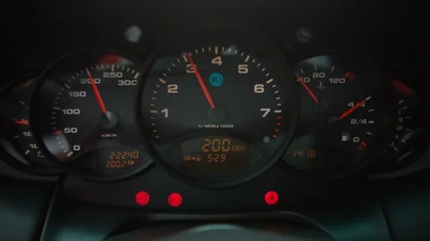 Dashboard of Car (Loop) Stock Footage 233897938
