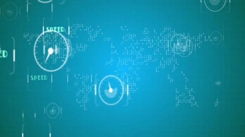 Dashboard in the car. Speedometer and moving,featuring lights leaks. Close up Video stock 135533294