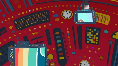 Dashboard Cartoon Stock Footage 86204308