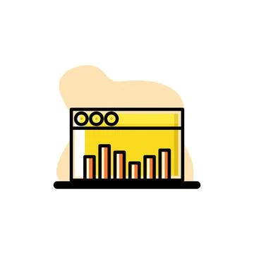 Dashboard Chart Icon Conceptual Vector Illustration Design Stock Illustration