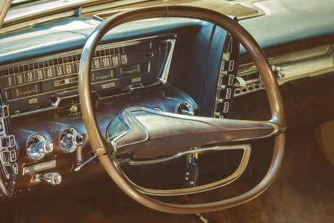 Dashboard of a classic car Stock Photos