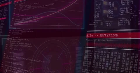 Dashboard coming alive on data input, graph rising, hue shifting and code Stock Footage 329851063