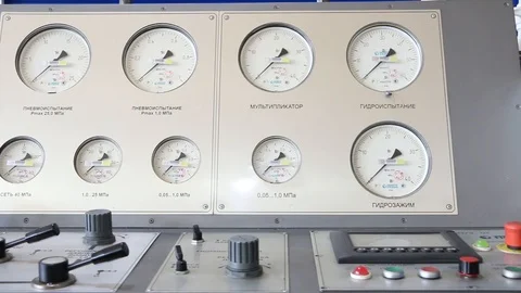 The dashboard of the compressor Stock Footage 90419154