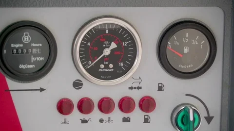 The dashboard of the controlling machine Stock Footage