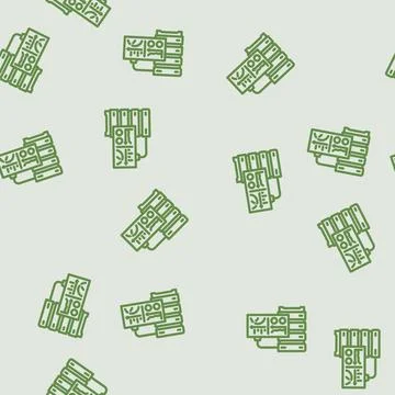 Dashboard data center line vector seamless pattern Stock Illustration