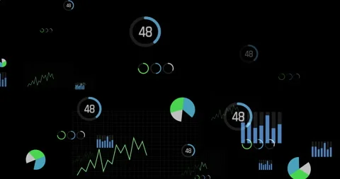 Dashboard, digital and loading website with computer graphic for download or Stock Footage 343630808