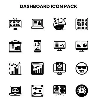 Dashboard DuoTone Graphics Icons Pack Stockillustratie