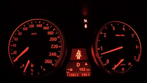 Dashboard of an expensive car Vidéo 99500493