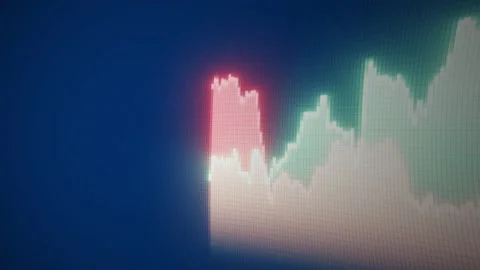 Dashboard financial Chart Line graph, stock market rates growth, business profit Stock Footage 302346661