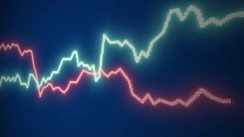 Dashboard financial Chart Line graph, stock market rates growth, business profit 스톡 동영상 302346667