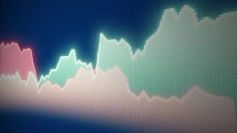 Dashboard financial Chart Line graph, stock market rates growth, business profit Stock Footage 302346687