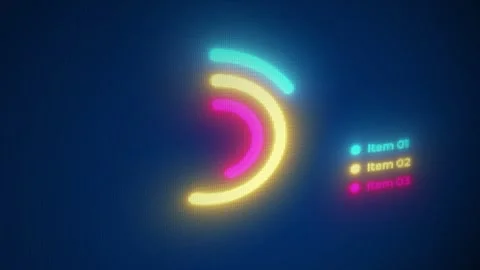 Dashboard financial pie chart graph, infographic, growth, business profit Video stock 302346644