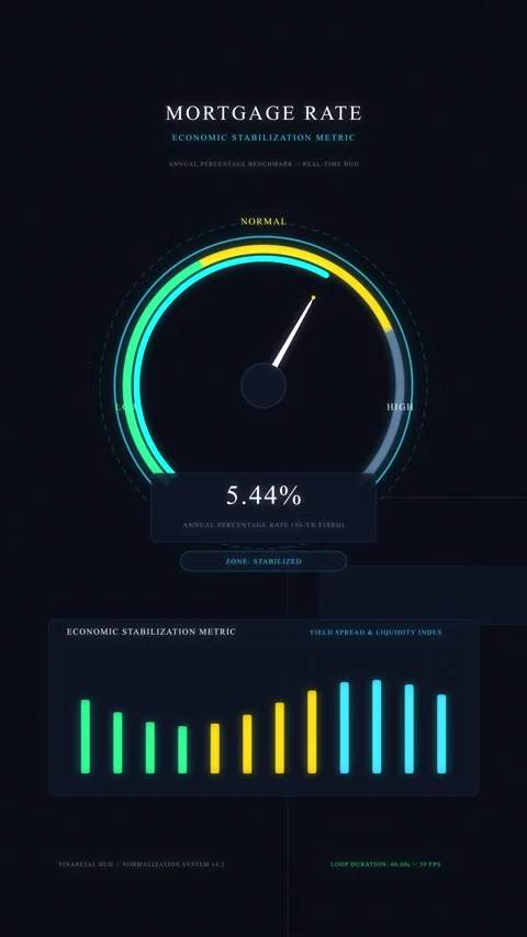 Dashboard gauge chart graph analytics UI motion graphic loop Stock Footage 346865038