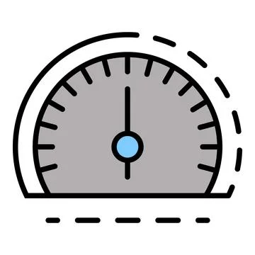 Dashboard icon color outline vector Illustrazione stock