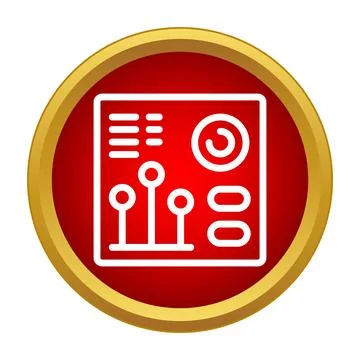 Dashboard icon depicting data analysis and statistics Stock Illustration