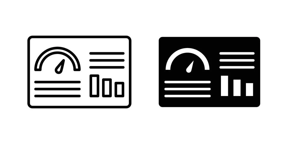 Dashboard icon illustration. Pixel perfect vector graphics Illustrazione stock