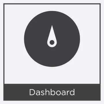 Dashboard icon isolated on white background Stock Illustration