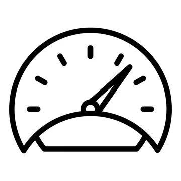 Dashboard icon outline vector. Performance analytics Illustrazione stock