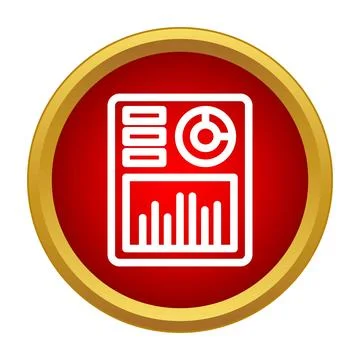 Dashboard icon representing data analytics and business report Stock Illustration