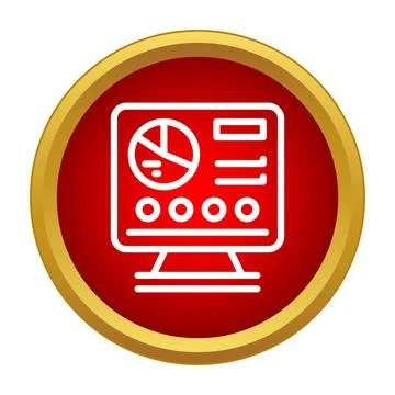 Dashboard icon showing data analysis and business indicators Stockillustratie