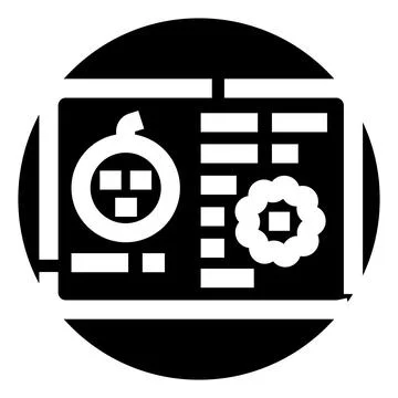 Dashboard icon showing data analytics and business report 스톡 일러스트