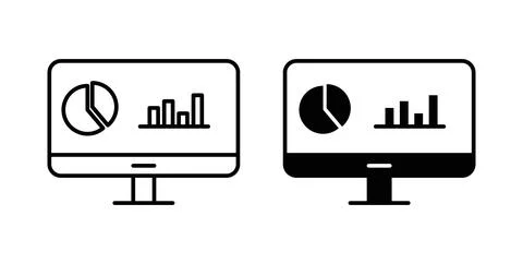 Dashboard icon. Style is flat and line symbol Stock Illustration