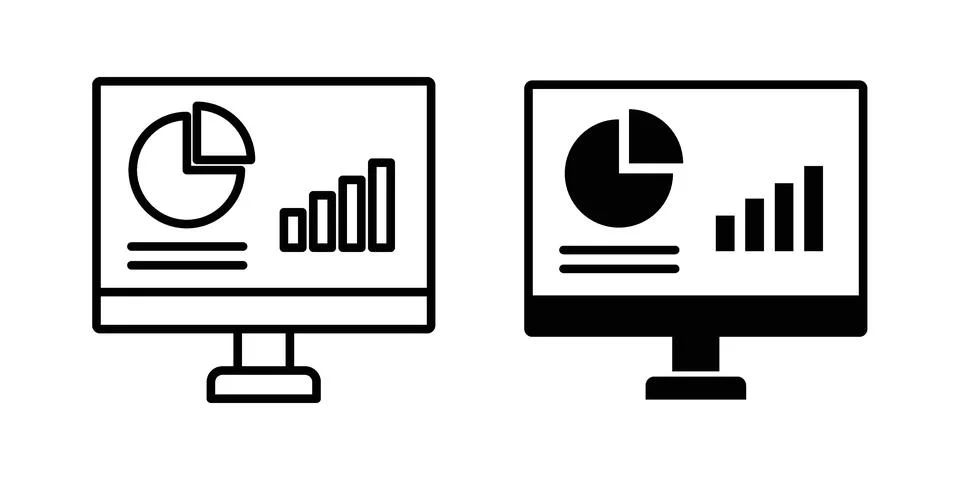 Dashboard icon symbol  illustration bundle in black colour Stock Illustration