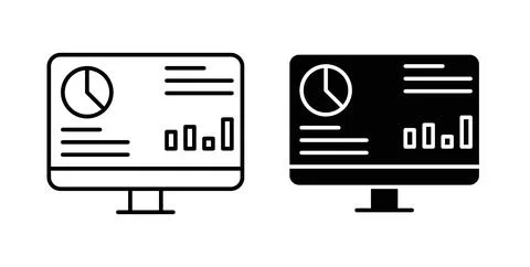 Dashboard icon symbol. Vector illustration pack in black color. Stock Illustration
