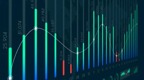 Dashboard infographic big data visualization, binary option, statistics and m Stock Illustration