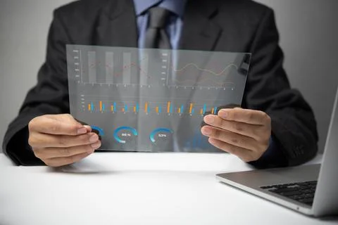 Dashboard insight Data Management System Analysis Key Performance Indicator.. Stock Photos