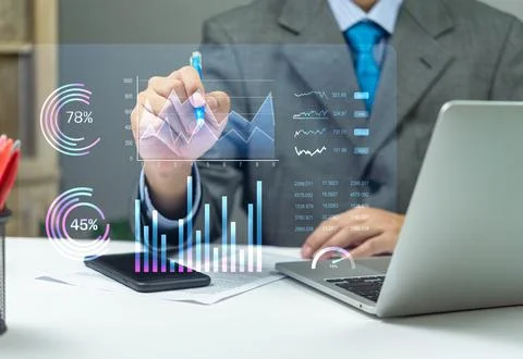 Dashboard insight Data Management System Analysis Key Performance Indicator.. Foto stock