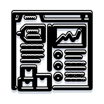 Dashboard interface displaying data analytics and statistics 스톡 일러스트