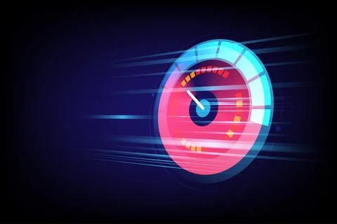 Dashboard meter futuristic interface, hi tech computer digital technology Illustrazione stock