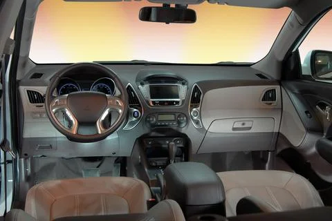 Dashboard of a modern car Stock Photos
