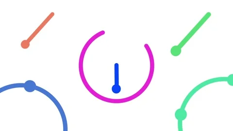 Dashboard motion design needles and circular arcs animation Stock Footage 335223074
