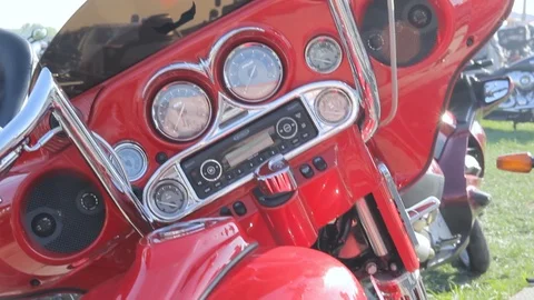 Dashboard motobike close-up Stock Footage 89228275
