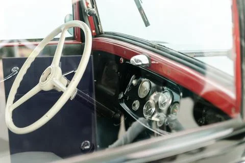 Dashboard of an old car Stock Photos