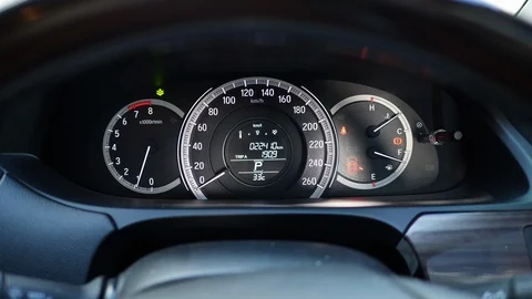 Dashboard panel of modern car Stock Footage 92644050
