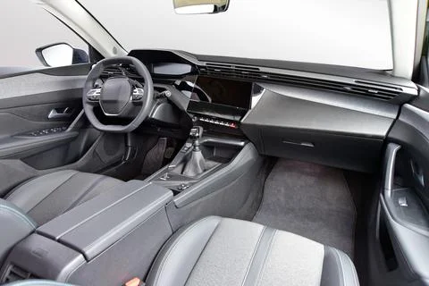 Dashboard of a passenger car Stock Photos