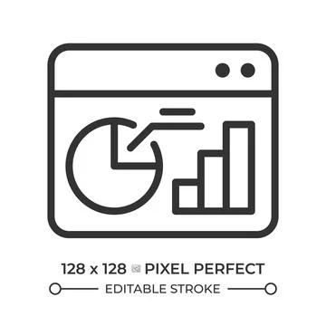 Dashboard pixel perfect line icon Stock Illustration