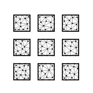 Dashboard polygonal vector icon isolated on white background. Stock Illustration