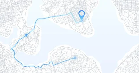 Dashboard with satellite, location and roadmap. View from above the map. Big Stock Illustration